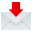 envelope with downwards arrow above