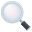 left-pointing magnifying glass