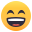smiling face with open mouth and smiling eyes