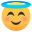 smiling face with halo