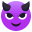 smiling face with horns