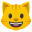 smiling cat face with open mouth