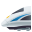 high-speed train with bullet nose