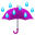 umbrella with rain drops