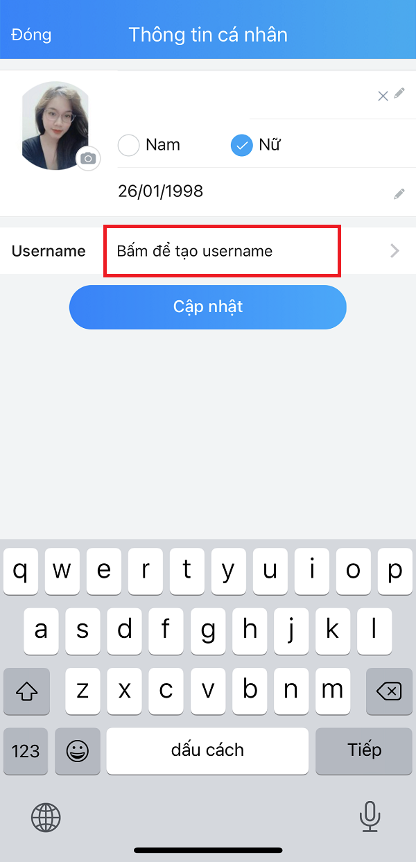 Bấm-để-tạo-username