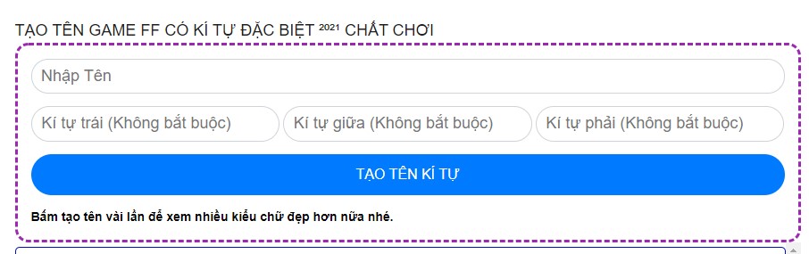 Kí tự đặc biệt FF v2