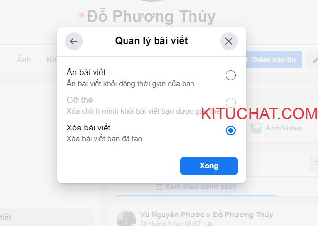 Xóa bài viết