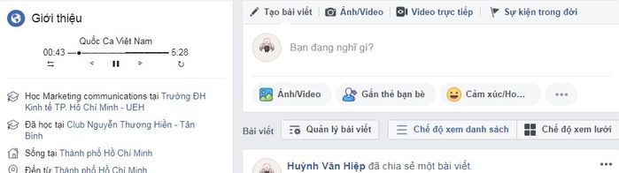 Sửa tiểu sử Facebook